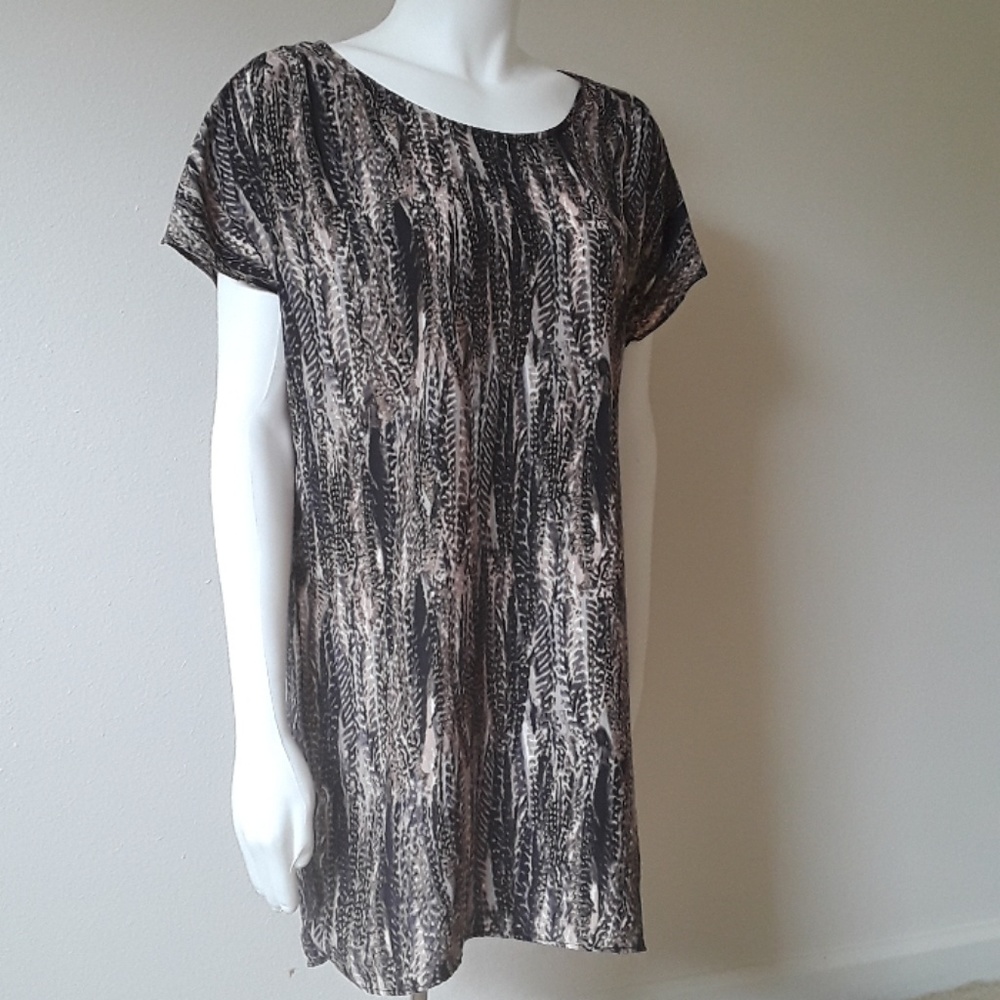 silence & noise size small feather print dress